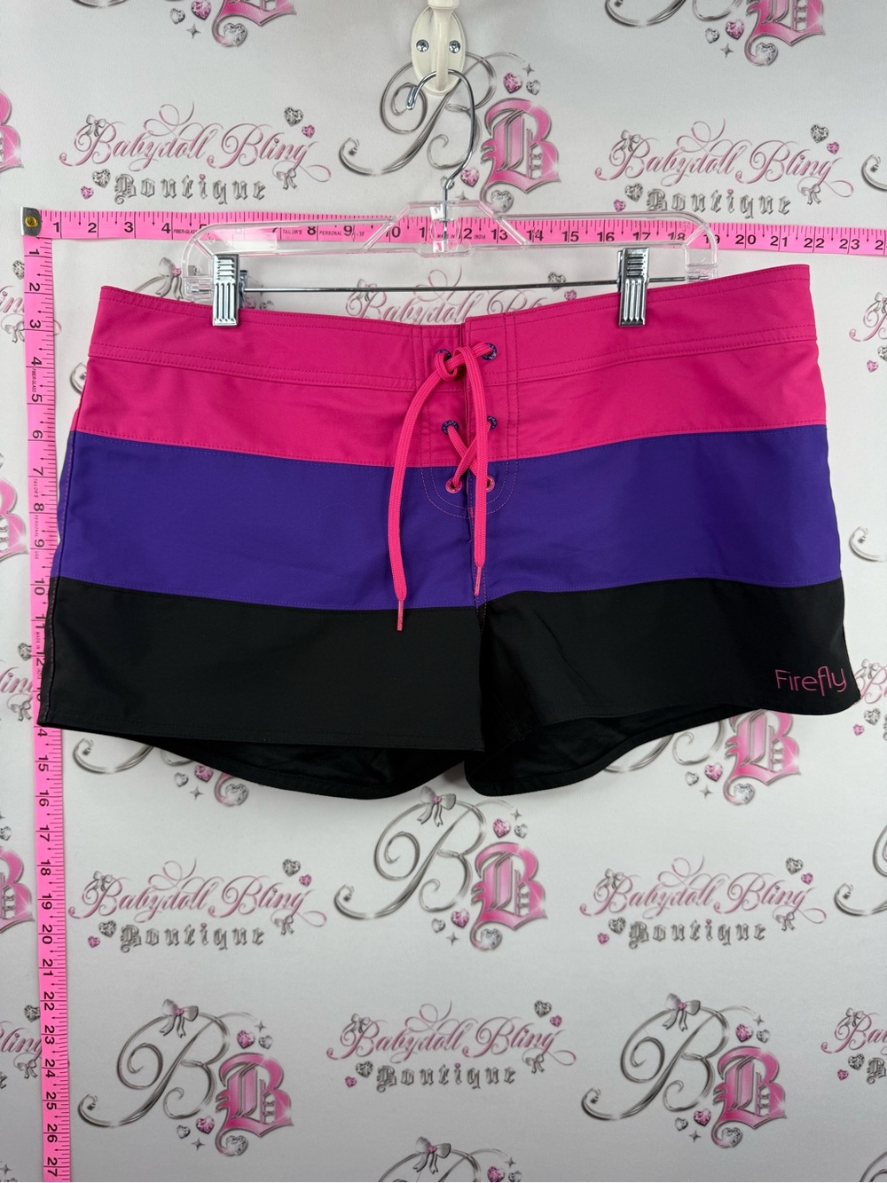 Firefly shorts swim y2k Women's Colorblock Athletic Shorts - Pink/Purple/Black
